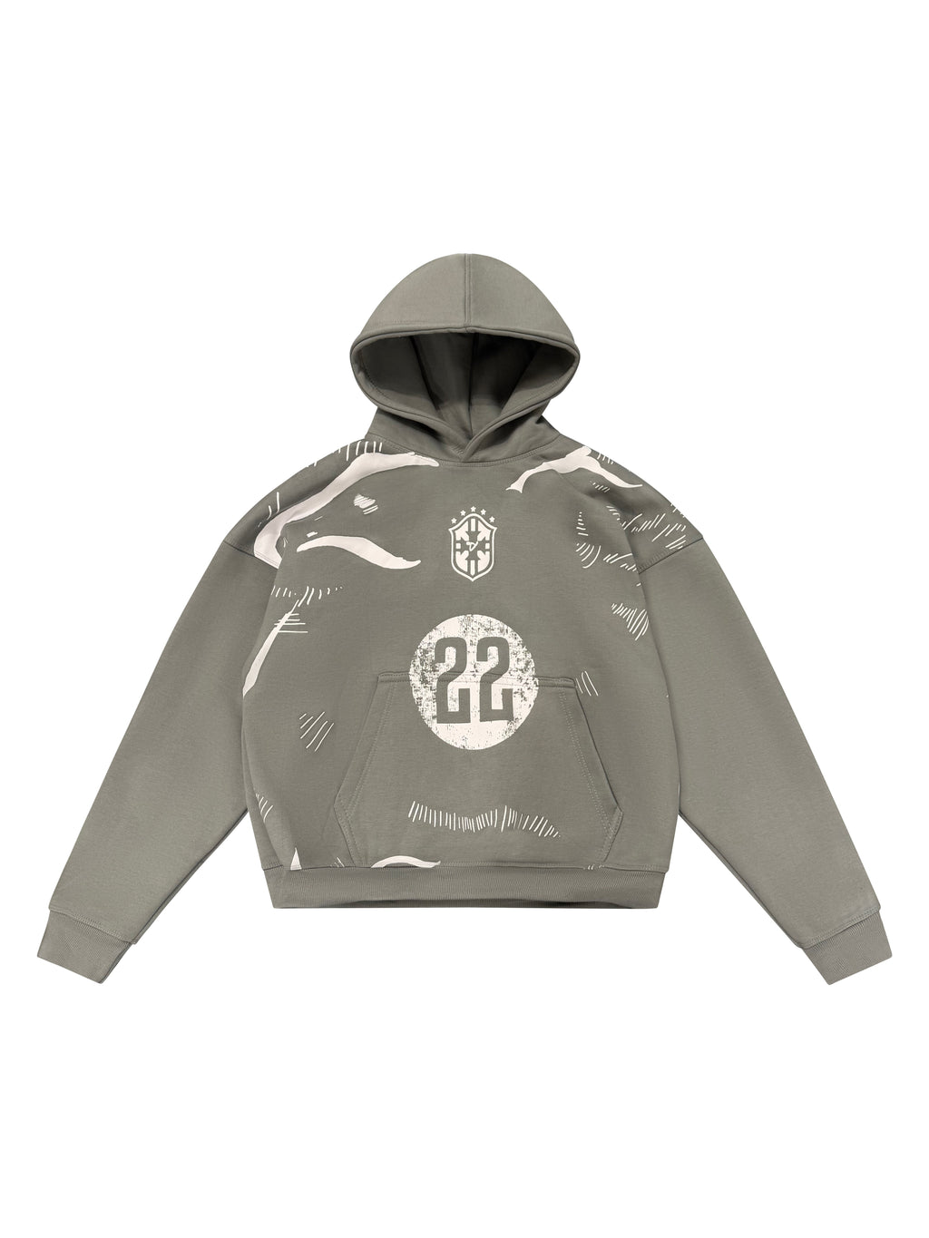 STONE GREY 22 BRAZIL HOODIE