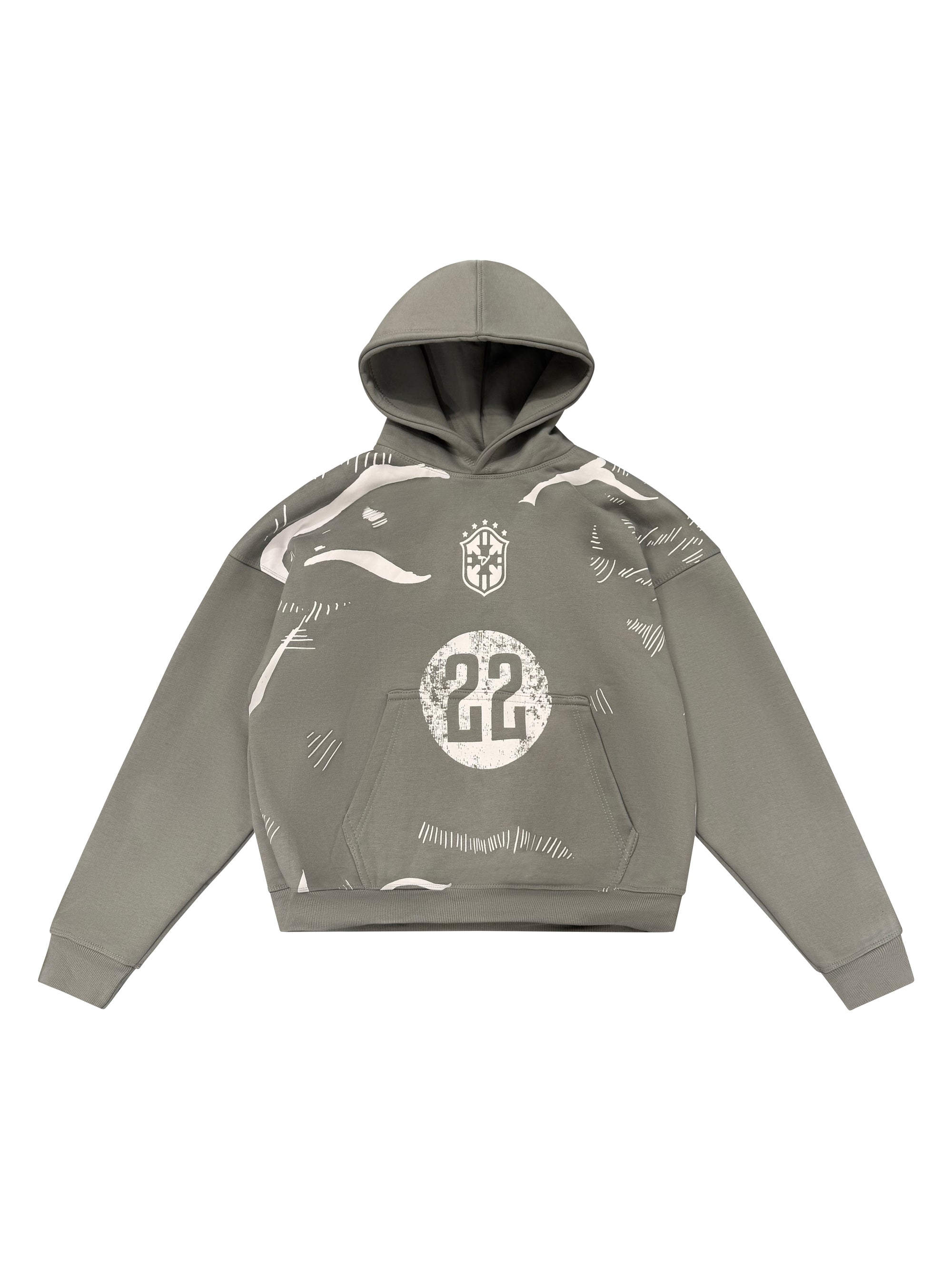 STONE GREY 22 BRAZIL HOODIE