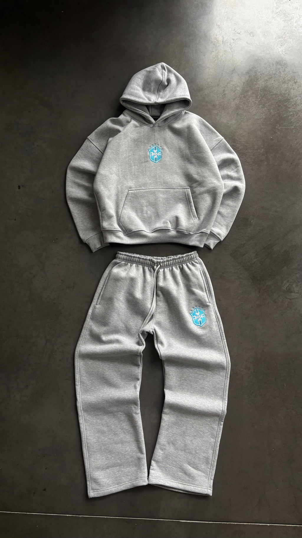 BRAZIL GREY/BLUE HOODIE