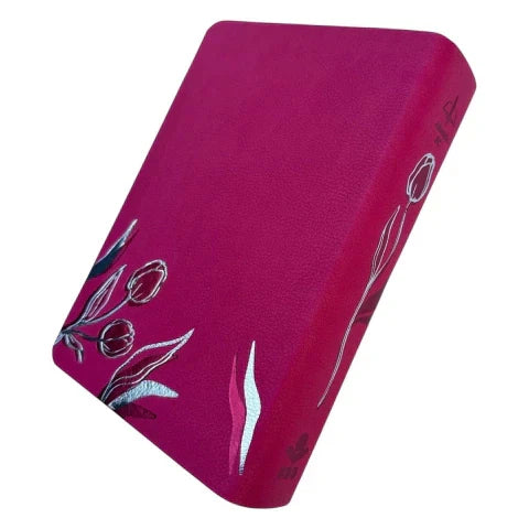 Bíblia da Mulher de Estudos Pink com Abas e Marca-Páginas Glitter (ARC)