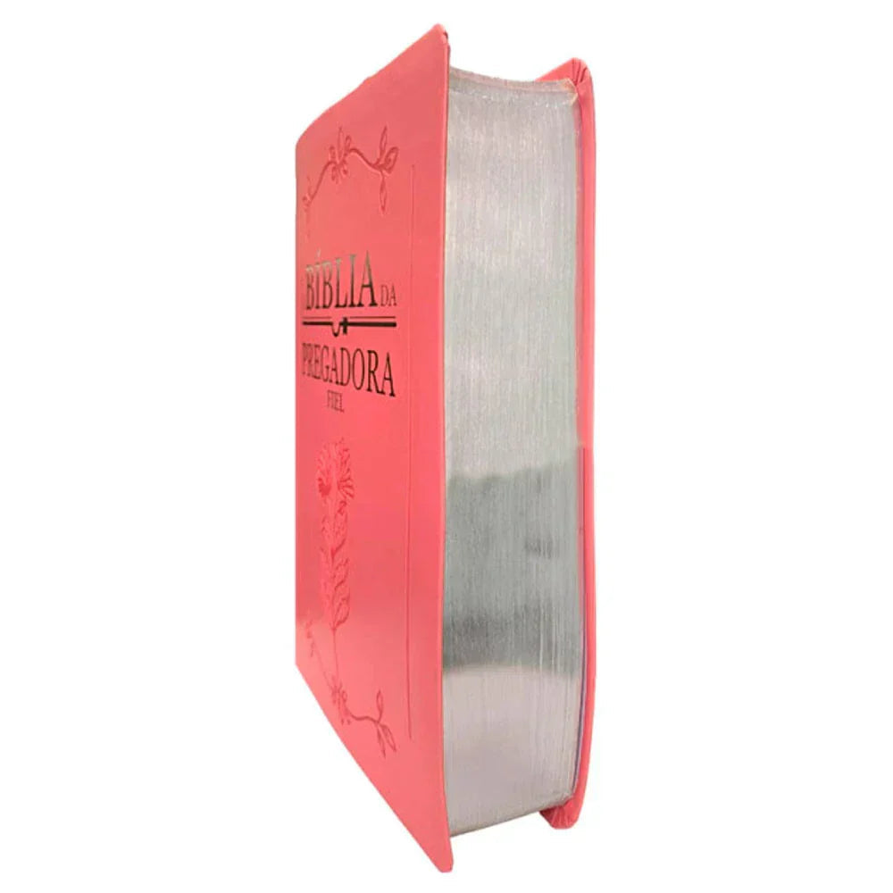 Bíblia da Pregadora Fiel Rosa Pink, Full Color com Abas Adesivas (ARC)