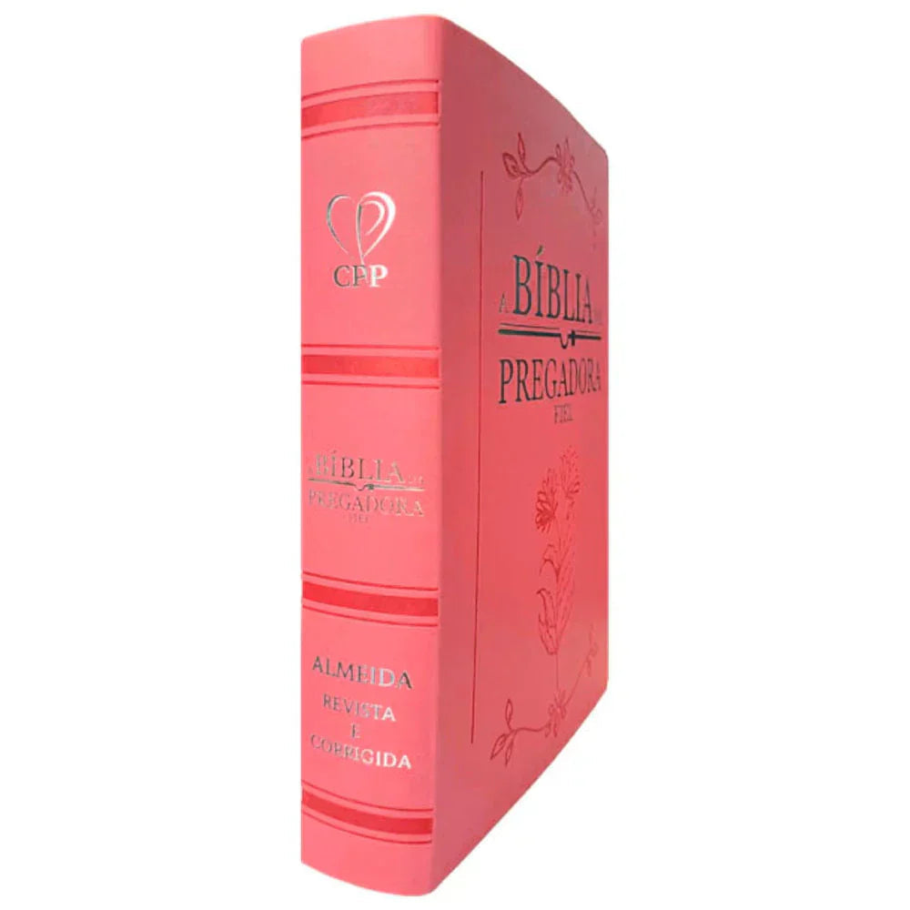 Bíblia da Pregadora Fiel Rosa Pink, Full Color com Abas Adesivas (ARC)