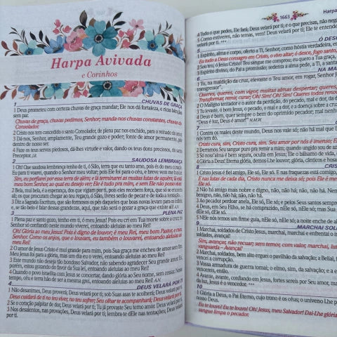 Bíblia da Mulher Sábia de Estudos Preta Fé com Harpa e Abas (ARC)