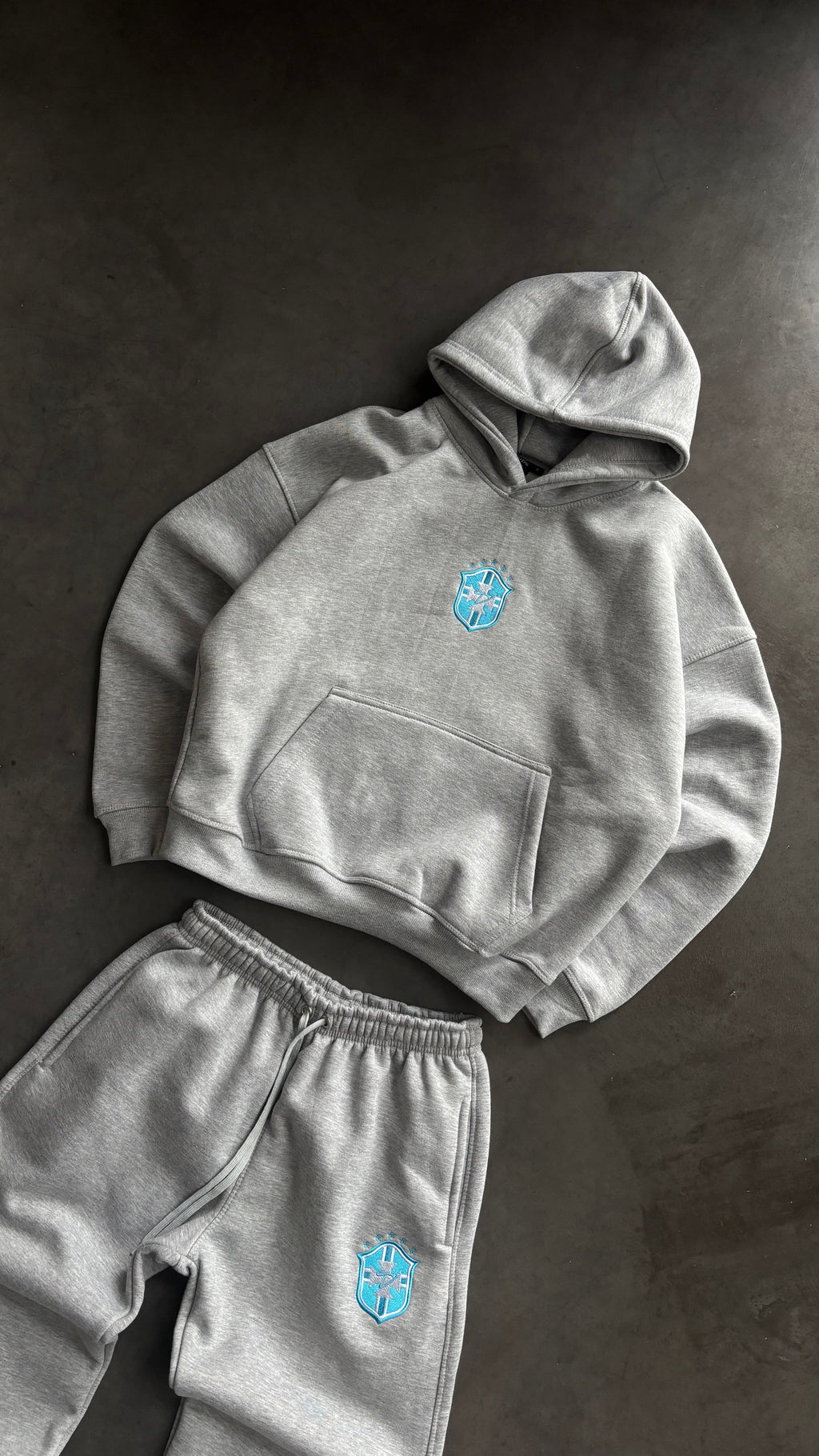 BRAZIL GREY/BLUE HOODIE