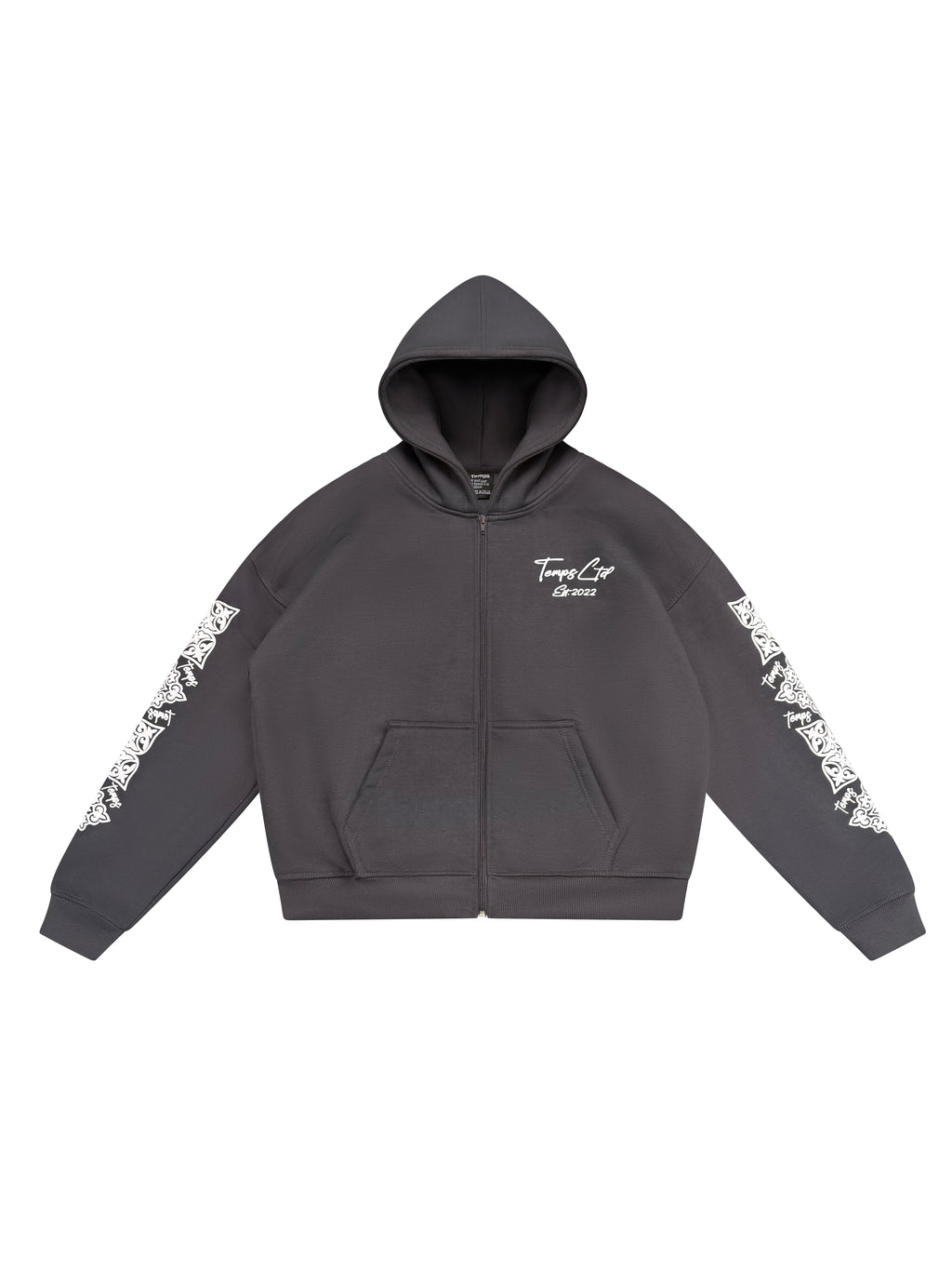 SMOKE GREY ZIP UP