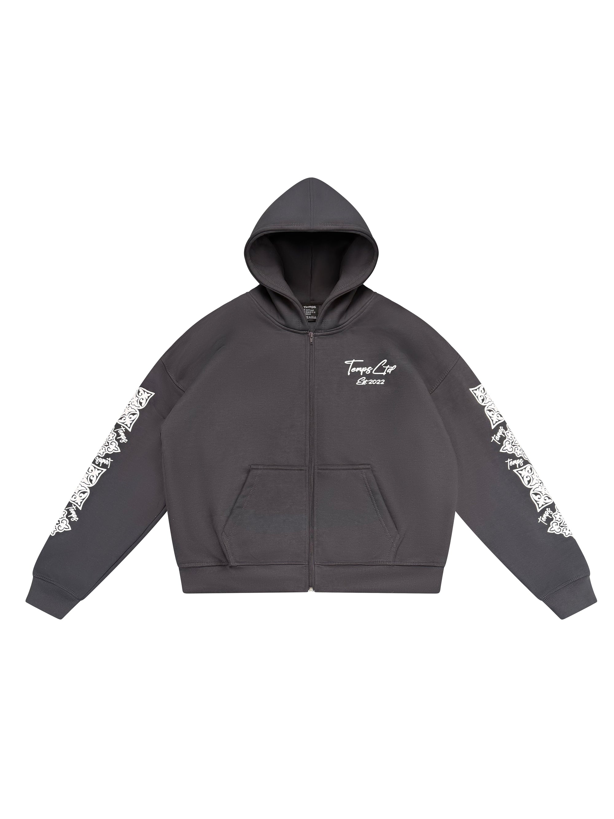 SMOKE GREY ZIP UP