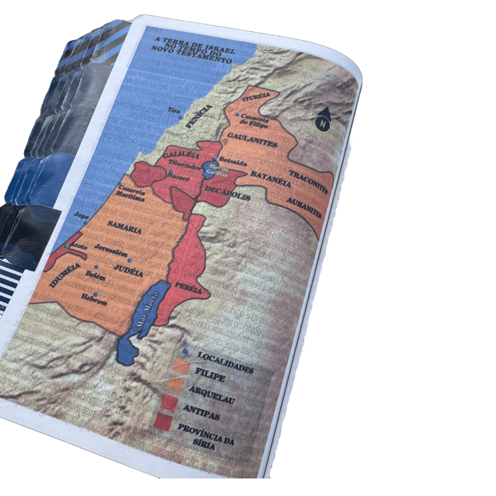 Bíblia Azul Masculina Capa Luxo, Letra Hiper Gigante, Full Color com Abas (ARC)